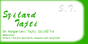 szilard tajti business card